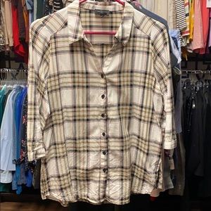 The Limited 3/4 Sleeve Plaid Button Up